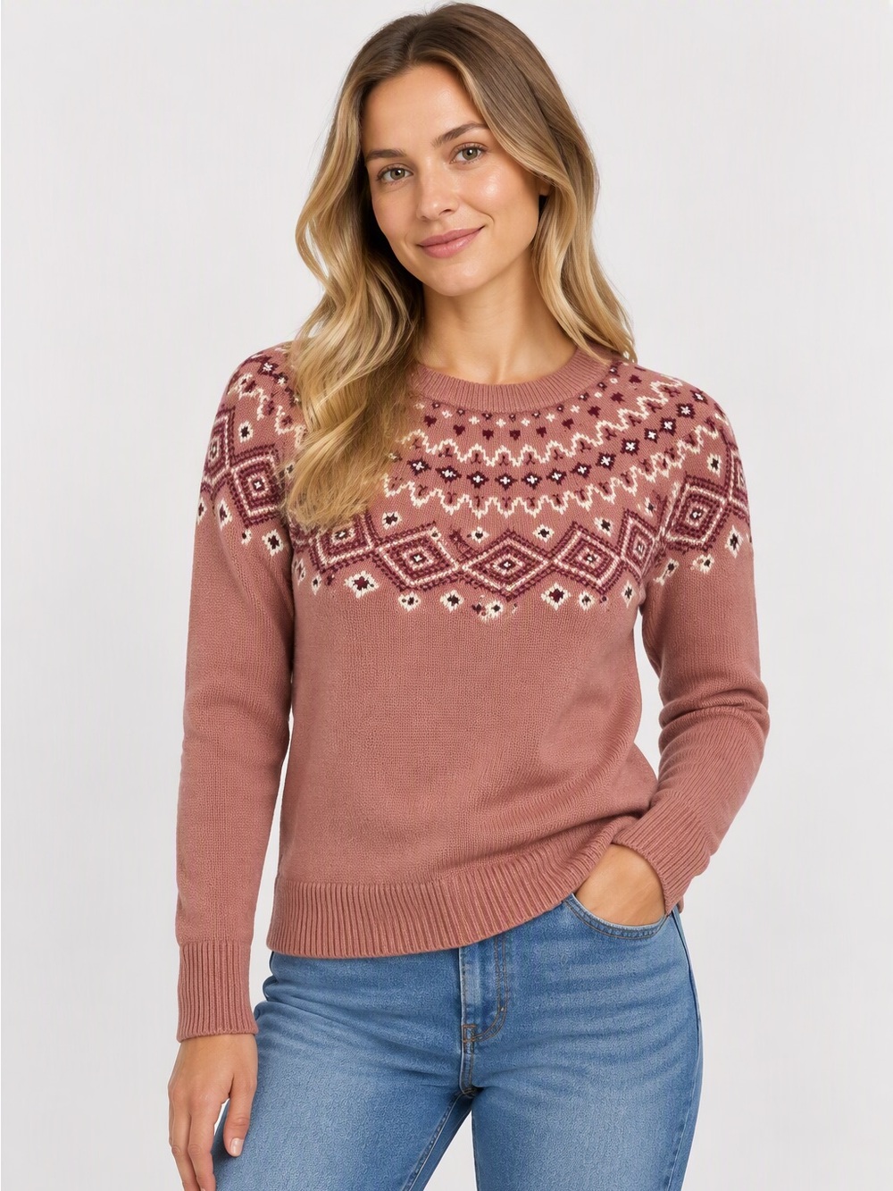 Women’s Nordic pick sweater